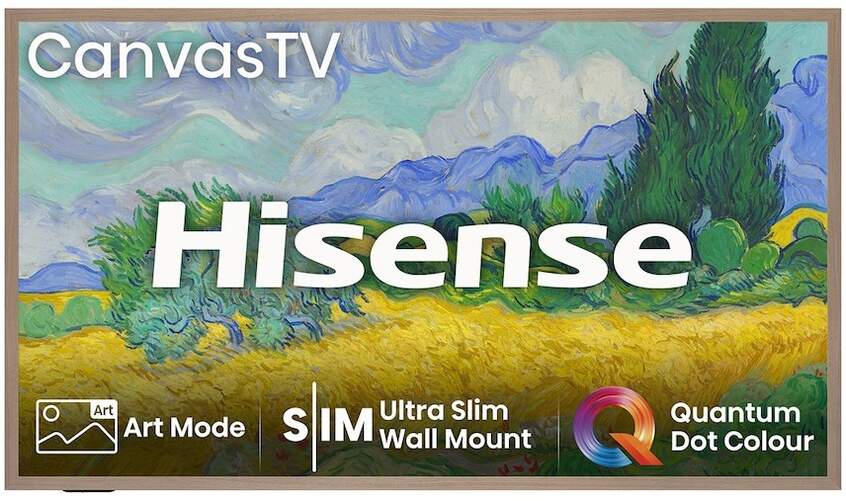 TV QLED Hisense Canvas TV 55S7NQ - UHD 4K Quantum Dot Color, Smart TV VIDAA, HDR10+, 144 Hz