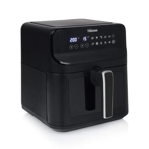 Freidora de aire digital Tristar FR9037 - 6,2 L, 10 programas, 1350 W, ventana negra