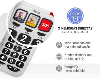 TELEFONO GONDOLA SPC 3295B COMPATIBLE AUDIFONOS