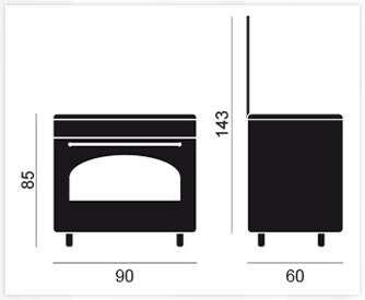 COCI. VITROKITCHEN RU9060 90x60 5F RUSTICA BUTAN