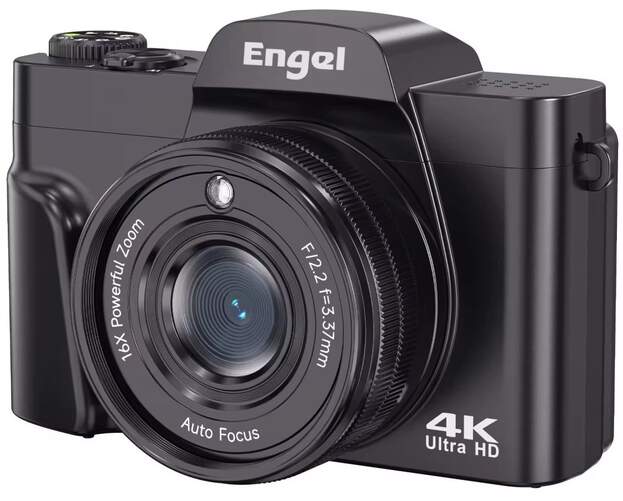 C&aacute;mara Engel EC3000B - Resoluci&oacute;n 4K, Estabilizador, pantalla abatible 3", negra