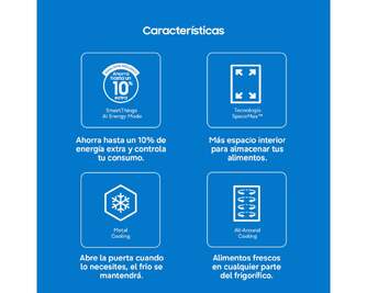 FRICOM. SAMSUNG RB34C775CB1EF 185x60 NF DSP NEGRO