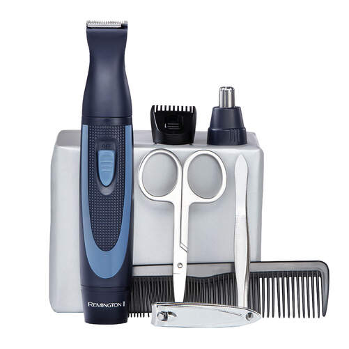 Barbero Remington NE3890 Kit Viaje - 13 Piezas, Batería, Negro, Azul