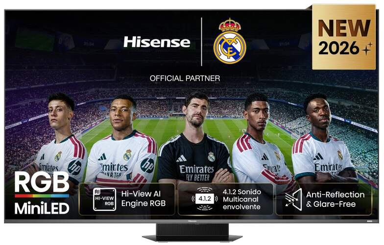 TV Hisense 65" RGB MiniLED 65UR9S - 4K Ultra HD, Smart TV VIDAA 170 Hz, altavoces 30W, HDR10+