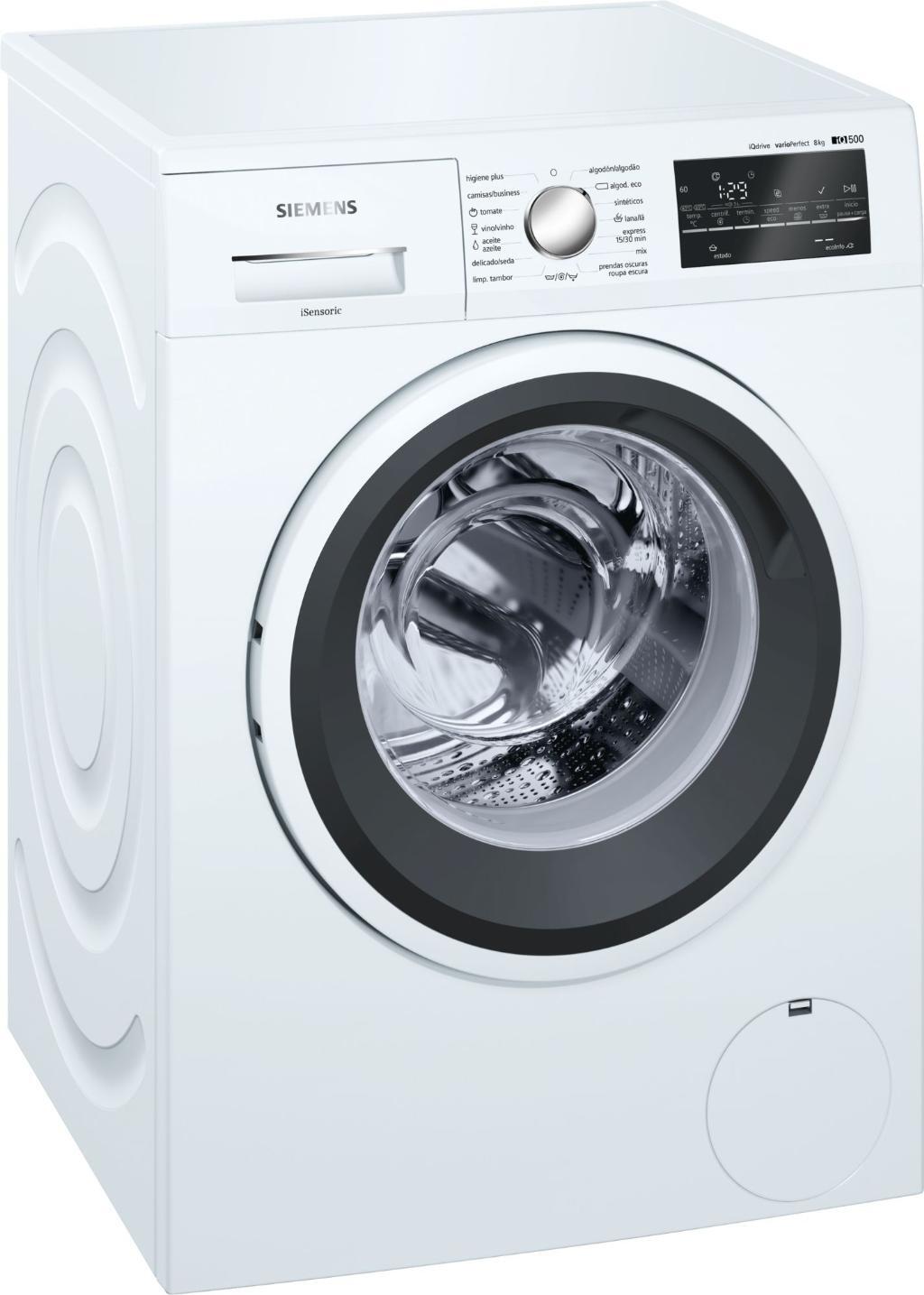 Lavadora Siemens WM12T469ES - A+++ -30%, 8kg, 1200r, iQdrive, VarioSpeed, WaterPerfect, Blanca