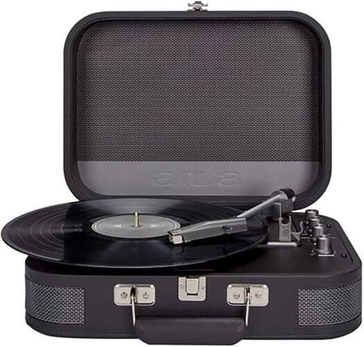 Tocadiscos Aiwa VPX1951TN - USB, Bluetooth 5.0, 2 altavoces con 4,4 W RMS, Negro