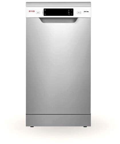 Lavavajillas Evvo D3 Slim  - 10 Servicios, 45 cm, 8 programas, Clase E, 3&ordf; bandeja cubiertos, Inox