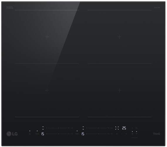 Placa Inducci&oacute;n LG CBIZ2437B - 4 Zonas, Doble Zona Flex, 7400 W, Negro