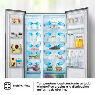 FRI. HISENSE RS677N4WCD 178x92 NF GRIS INOX DISP