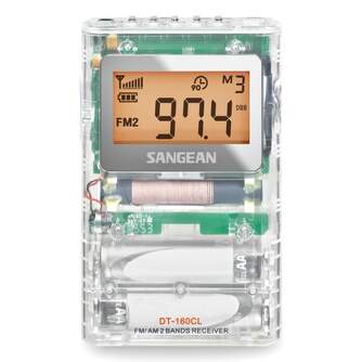 RADIO BOLSILLO SANGEAN DT-160 TRANSPARENTE FM/AM