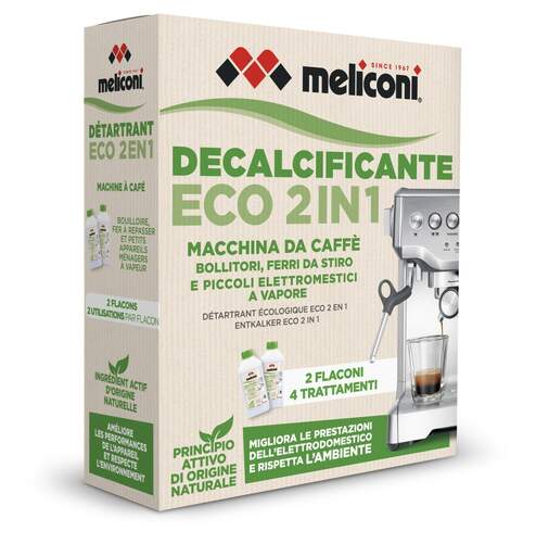 Descalcificador Meliconi Eco 2 en 1 - 500 ml, perfumado, listo para usar