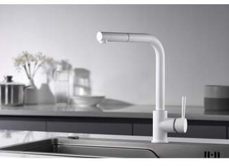 GRIFO COCINA IMEX GCE006BL MALTA BLANCO MATE