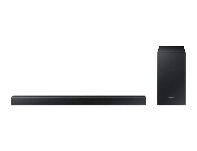 Barra de sonido Samsung HW-T420 - 150W, Dolby Digital 2.1ch, Bluetooth, SubWoofer, Modo Juego