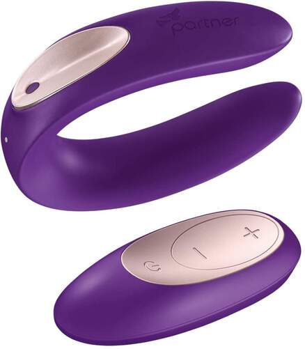 Satisfyer Partner plus Remote Control - Mando a distancia, 10 Modos Vibración, 2 Motores, WaterProof