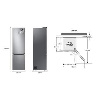 FRICOM. SAMSUNG RB38C675CS9 203x60 NF INOX DSP