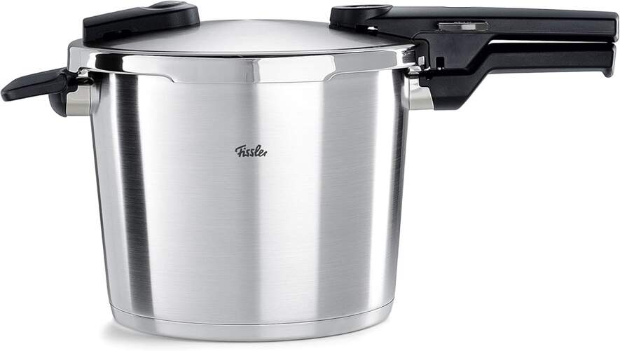Olla Fissler Vitaquick Premium Glossy - 6 L, 22 cm, Tapa, Inox