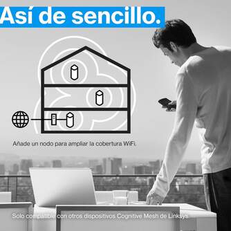 SISTEMA WIFI MESH LINKSYS MX6201KE 6GHZ/5,4GB/S