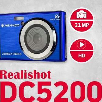 CAMARA AGFA CAMARA DC5200 BLUE 21MP ZOOM X8