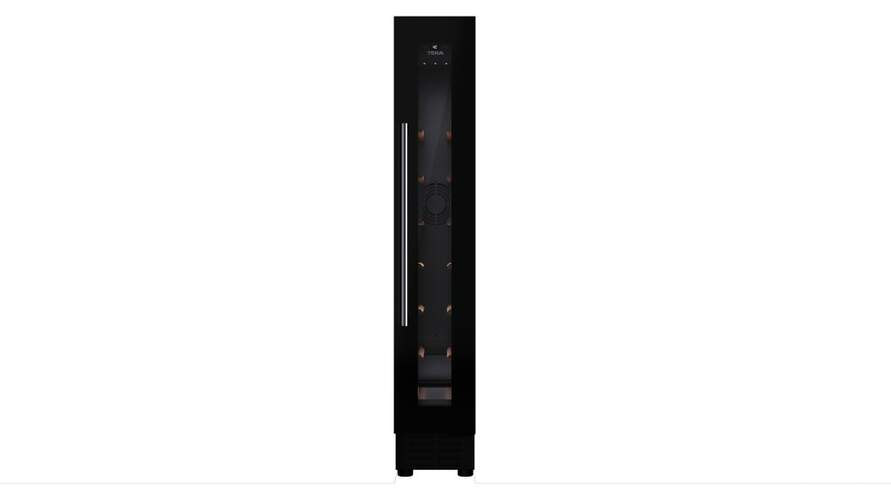 Vinoteca Teka RVU10008 - 8 Botellas, Temperatura Ajustable, LED, Cristal Negro