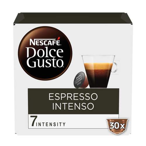 Cápsulas Dolce Gusto Espresso Intenso Extra Crema Premium - Arábica y robusta, 30 Cápsulas