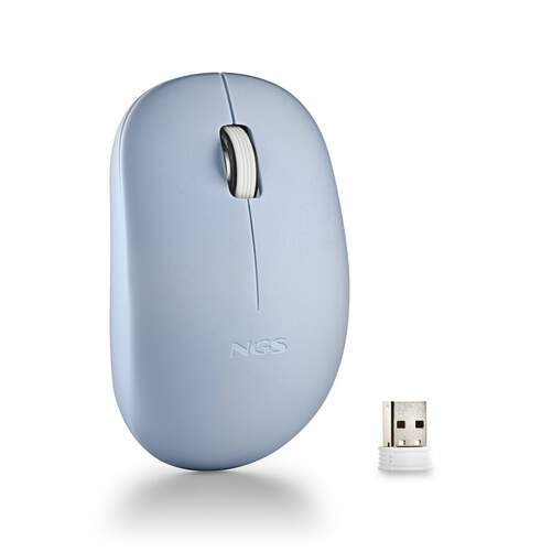 Rat&oacute;n Inal&aacute;mbrico NGS Wireless FOG Pro Azul - &Oacute;ptico, 2.4Ghz, USB, 1000 dpi, 2 Botones + Rueda