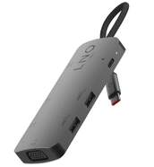 Adaptador Linq 7 en 1 LQ48019 - Hub USB, HDMI, DisplayPort, Mini Displayport, VGA, host USB-C 3.2