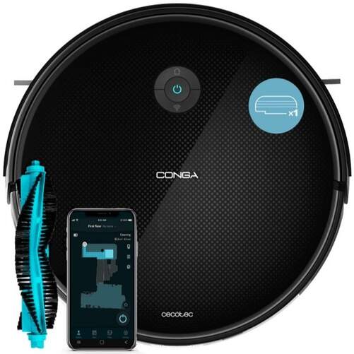 Aspirador Robot Cecotec Conga 2499 Ultra Genesis - Depósito Mixto, 2600 mAh, Alfombra y Suelo Duro