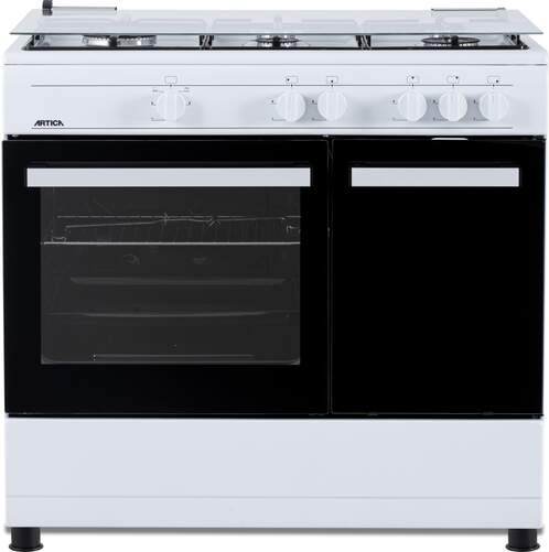 Cocina Artica AKF9060IW Blanca - 90x60 cm, 5 fuegos, función Wok
