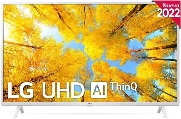 TV 43" 43UQ76906LE Blanco - 4K Smart TV webOS22, A5 Gen5, HDR10 Pro, HGiG, Gaming, Dolby Digital 20W