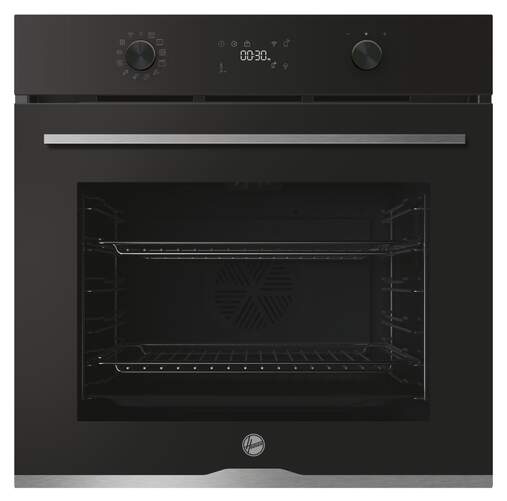 Horno Multifunción Hoover HO6SP5B3HTB - 78 L, Guía Telescópica, Negro, Inox