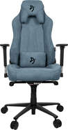 Silla Gaming Arozzi Vernazza Soft Fabric Azul - Elevador de gas, inclinable, reposabrazos 3D