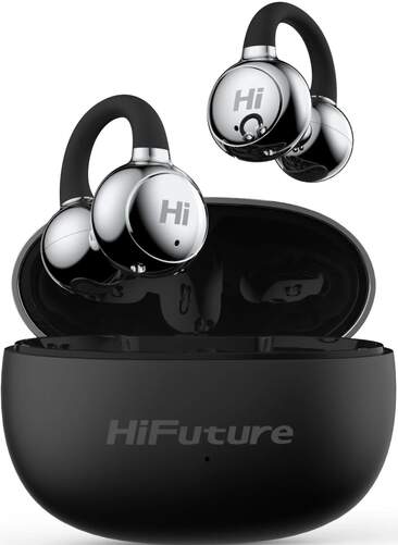 AURICULARES HIFUTURE FLEXCLIP OPEN EAR BLACK - Bluetooth, IPX5, dise&ntilde;o ergon&oacute;mico