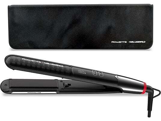 Plancha Pelo Rowenta Karl Lagerfeld SF466L - Función Iónica, Keratin, 8 Ajustes Temperatura