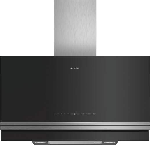 Campana decorativa Siemens LC97FVW60 - 90cm, iQdrive, 5 Potencias, 717 m3/h, 47 dB, Negra