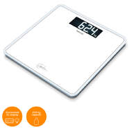 B&aacute;scula Beurer GS400 - Pantalla LCD, Hasta 200 kg, Vidrio, Blanco