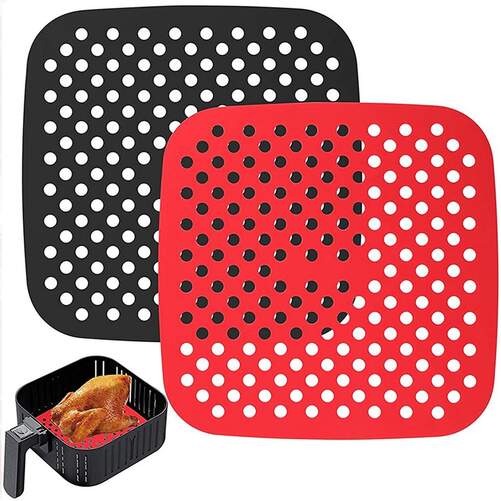 Base Silicona para AirFryer NK-HOCO32006 - Cuadradas, 18,6 cm, 2 Unidades