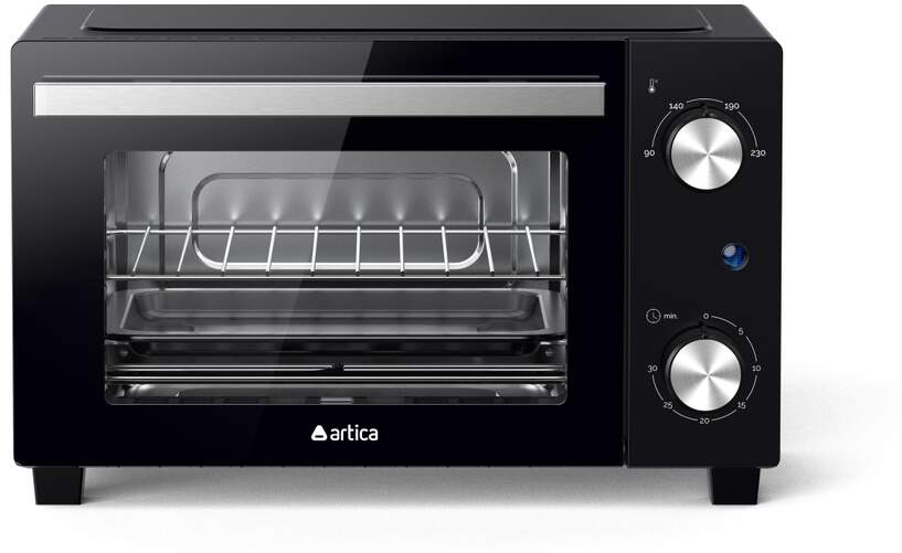 Horno de sobremesa Artica FLOWBAKE - 10L 800W, Temporizador, Puerta Doble Cristal