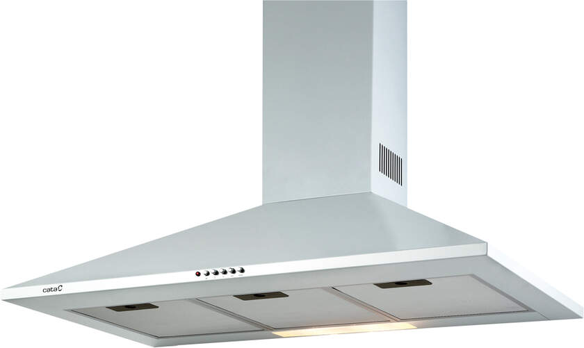Campana extractora Cata Omega WH 900 - 90cm, 645 m3/h, 72dB, 3 Potencias, Iluminaci&oacute;n hal&oacute;gena, Blan