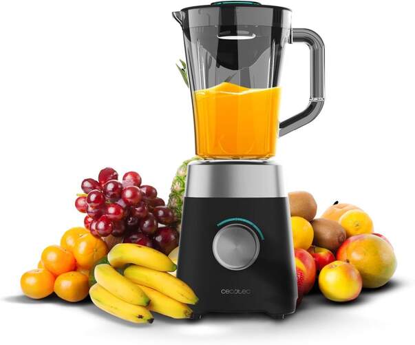 Batidora Vaso Cecotec Power Black Titanio 3915 - 1300 W, 1&#39;5 L, Negro