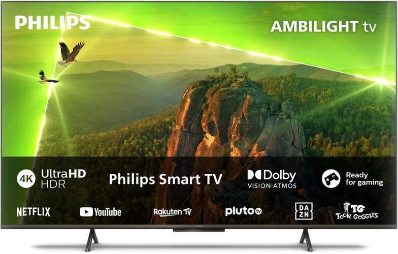 TV 55" Philips 55PUS8118/12 - 4K, Smart TV, HDR10+, Ambilight, Dolby Vision/Atmos 20W, HDMI 2.1