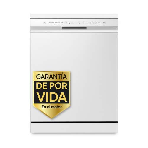 Lavavajillas LG DF355FW - Clase C, 60 cm, Direct Drive, 3ª Bandeja, QuadWash, 41 dB, Blanco