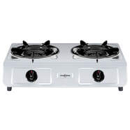 Hornillo de gas Vitrokitchen 260IB - 2 fuegos, Inox, blanco