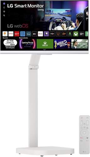 Smart Monitor LG 32" 32G810SAW-W.EEU Swing - 4K, webOS 24, peana flexible y mando Magic Pointer
