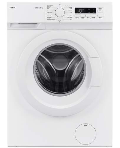 Lavadora Teka WMK40740 - 7 Kg, 1400 rpm, Blanco, Clase A, 76 dB, 15 programas