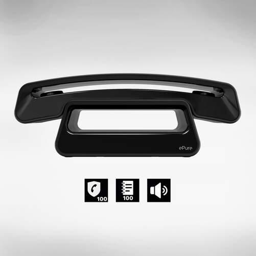 Telléfono inalámbrico Alcatel ePure Iconic negro - 10 h conversación, altavoz, hasta 4 teléfonos
