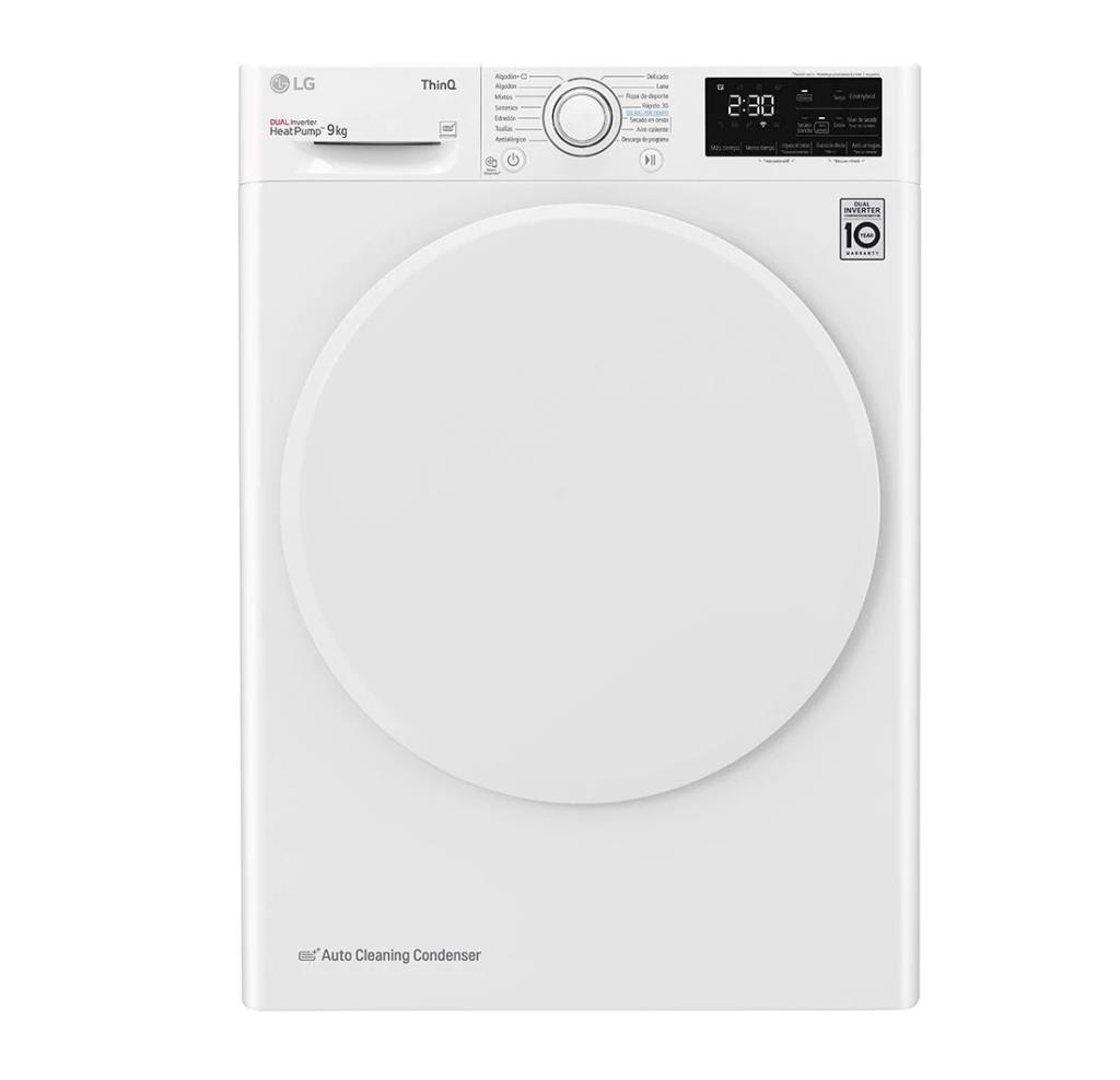 Secadora Bomba Calor LG RH90V3AV0N - Clase A++, 9kg