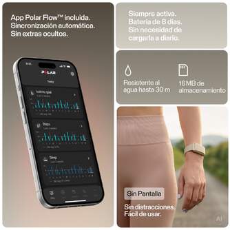 SMART BAND POLAR LOOP GEN2 GLD/BEI SIL S-M