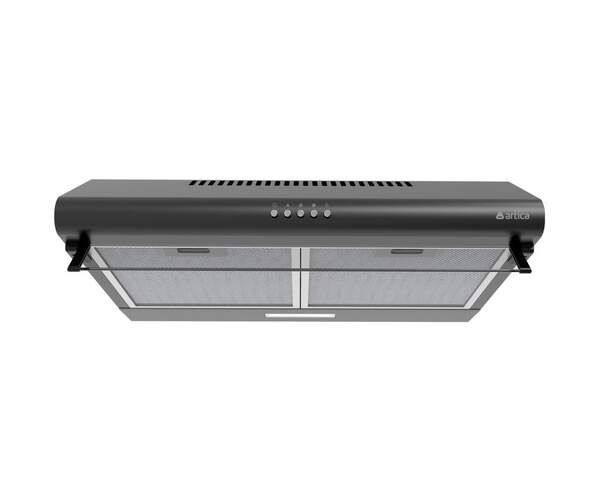 Campana Convencional Artica APURE60CN - 60 cm, 310 m3/h, Luz LED, 2 Velocidades, Clase C, Negra