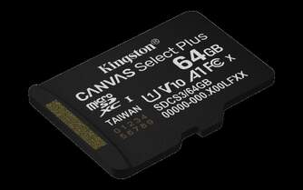 TARJ. MEM. KINGSTON CANVAS 64 GB   ADAPTADOR
