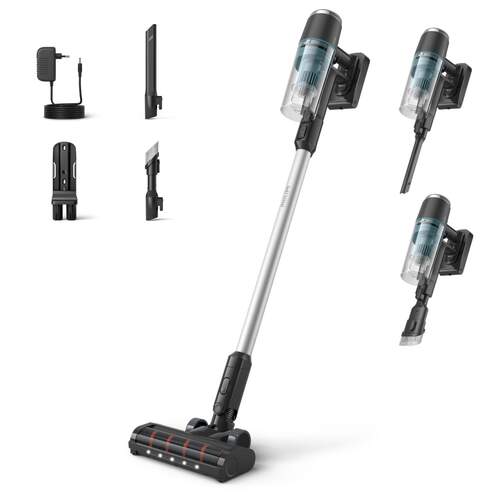Aspirador Escoba Philips XC3031/01 - 25,2 V, Autonomía 60 Min, Ciclónico, 80 dB, Gris